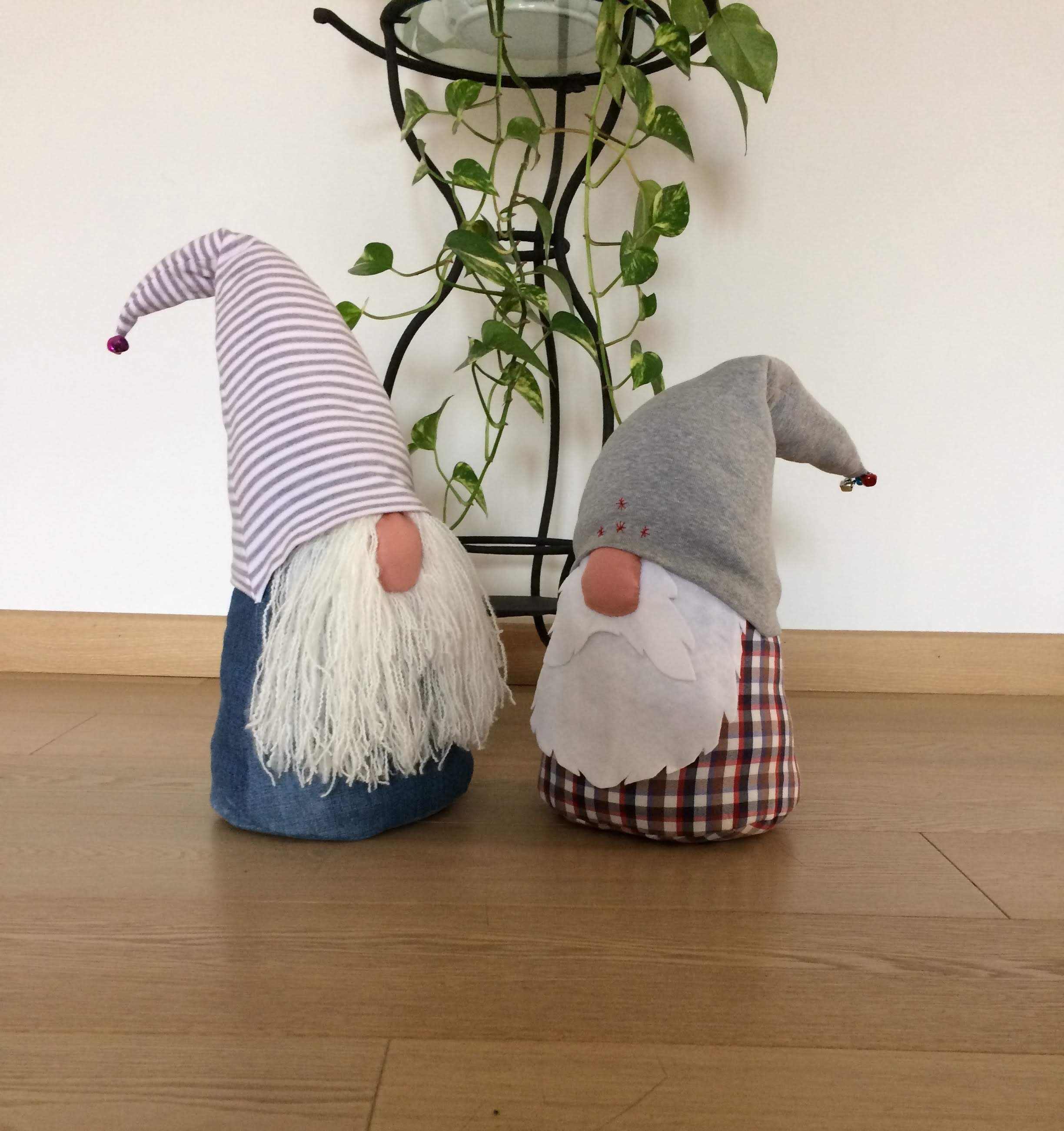 Giant gnome door stop handmade crafts creative sewing Etsy