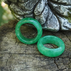 Jade Ring, Thick Nephrite Jade Band Ring for woman and men