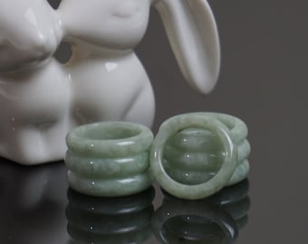 Green Apple Jade Ring in real jadeite type for any gender such as woman and man