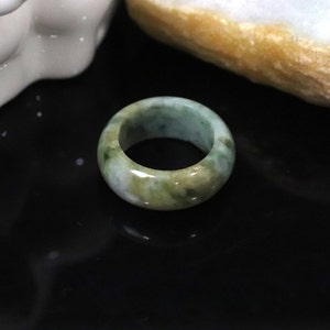 Special Rare Grey Sizes 5 1/2, 5 3/4, 5 7/8 and 6  Wide Jade Ring for women and men.
