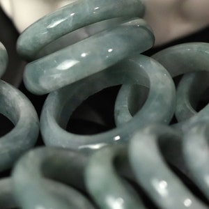 Blue Sea jade Ring, jade ring for woman, blue jade ring, thin jade ring, real jade ring, gift for her, gift for friend, real jade ring