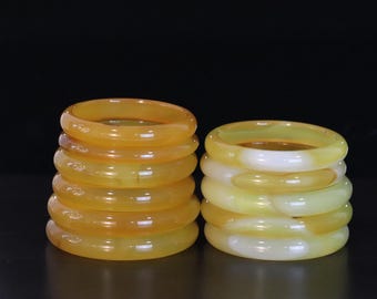 Yellow Agate Bangles