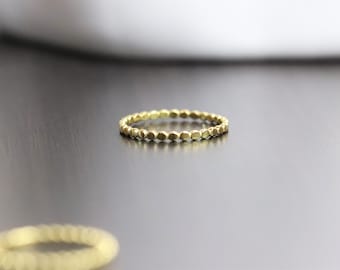 Gold Plated 925 Silver Stacking Ring Band