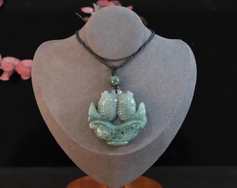 Double Fish Jade Pendant – Abundance • Harmony • Prosperity Flow | VIERNNA