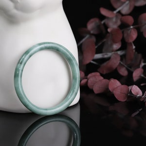 Burmese Jadeite Bangle: Natural Gemstone, Elegant Design (55.97mm or 56.58mm)