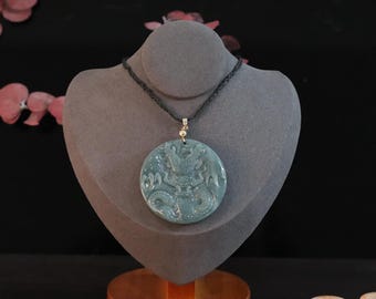 Nine-Headed Dragon Jade Pendant Round – Power • Protection • Dual Energy | VIERNNA