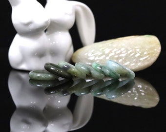Natural Jadeite Jade Ring: Genuine Green Jade Band (Size 5.25)