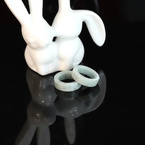 Genuine Jade Ring Half Tube Style in jadeite type for any gender such as woman and man