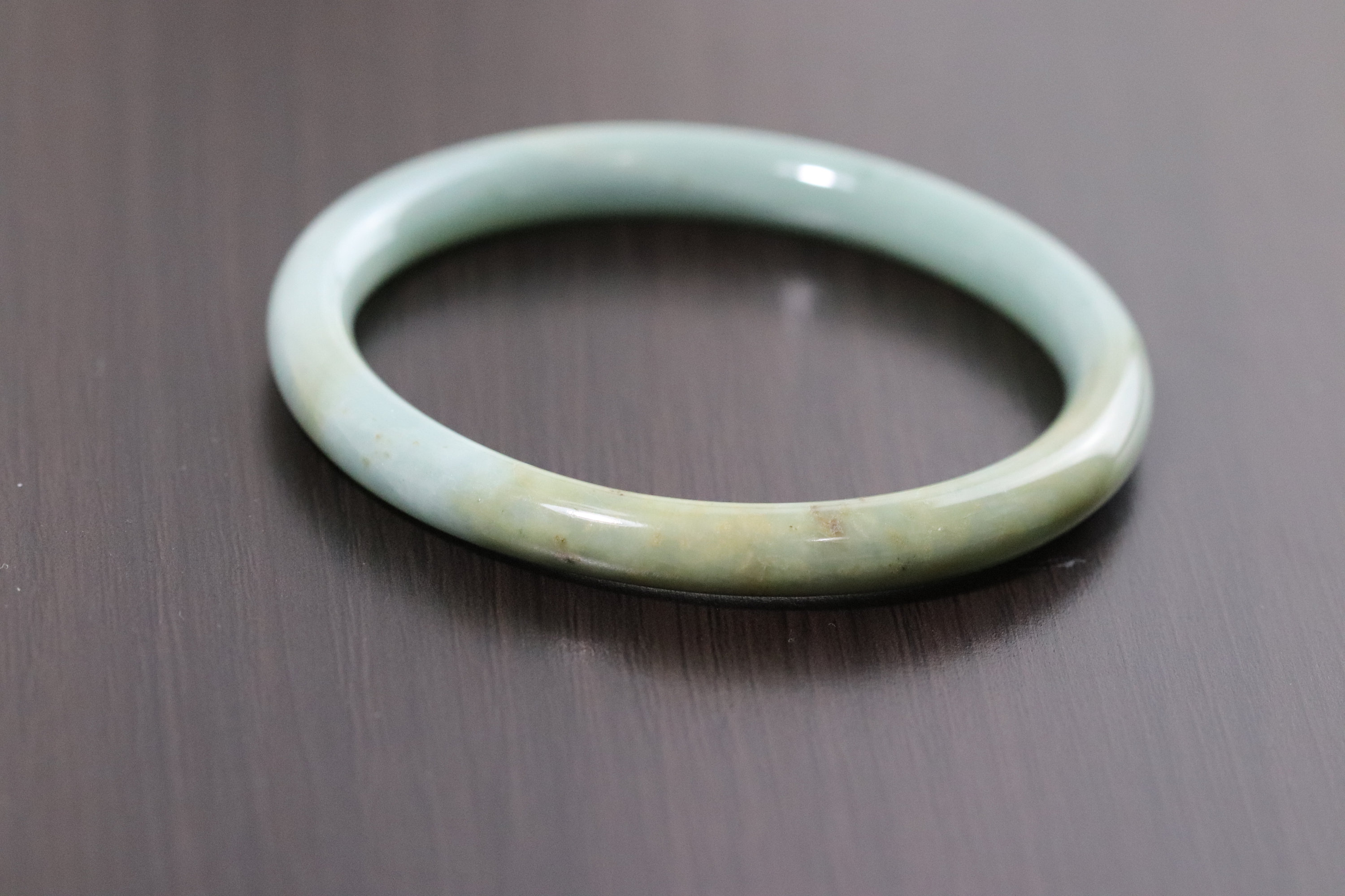 Thin Jade Bangle Solid Jade Bangle Size 61.1 Mm 821823 Etsy