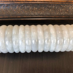 White Jadeite Ring Band: Natural Jade Ring