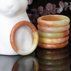 Yellow/Pink/Orange Honey Jade Bangle Grade A