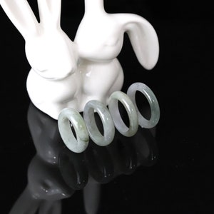 Unique Grey Regular Jade Band Ring (2)