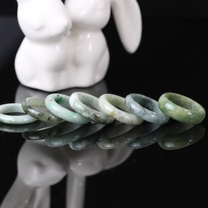 Burmese Jadeite Jade Ring - US Size 7.25