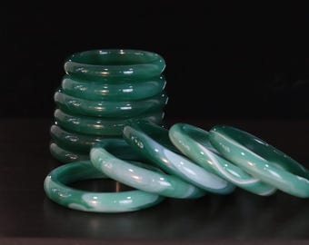 Green Agate Bangle