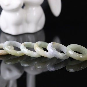 Burmese Jadeite Ring: Genuine Jade Band, Size 7.25