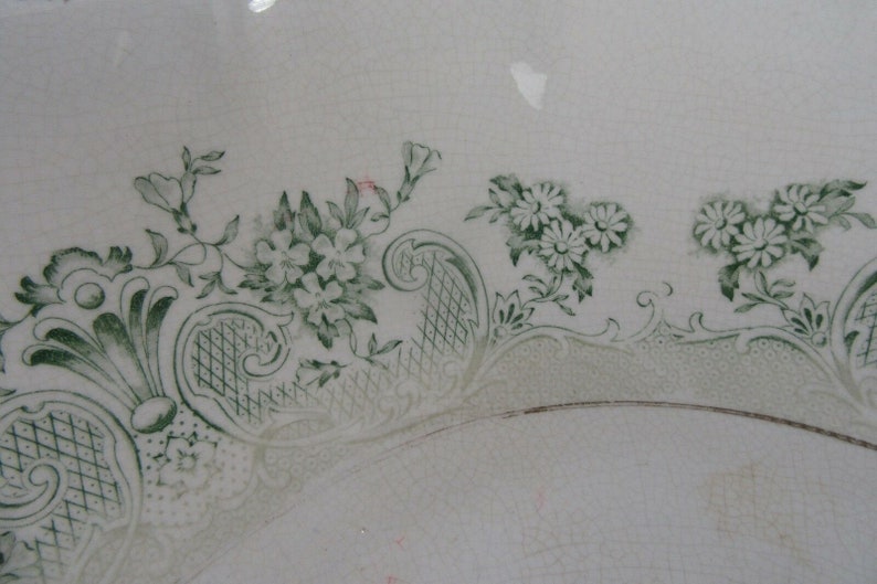 Antique The Goodwin Pottery Company Large Wash Bowl Ornately Scrolled 17 Wide