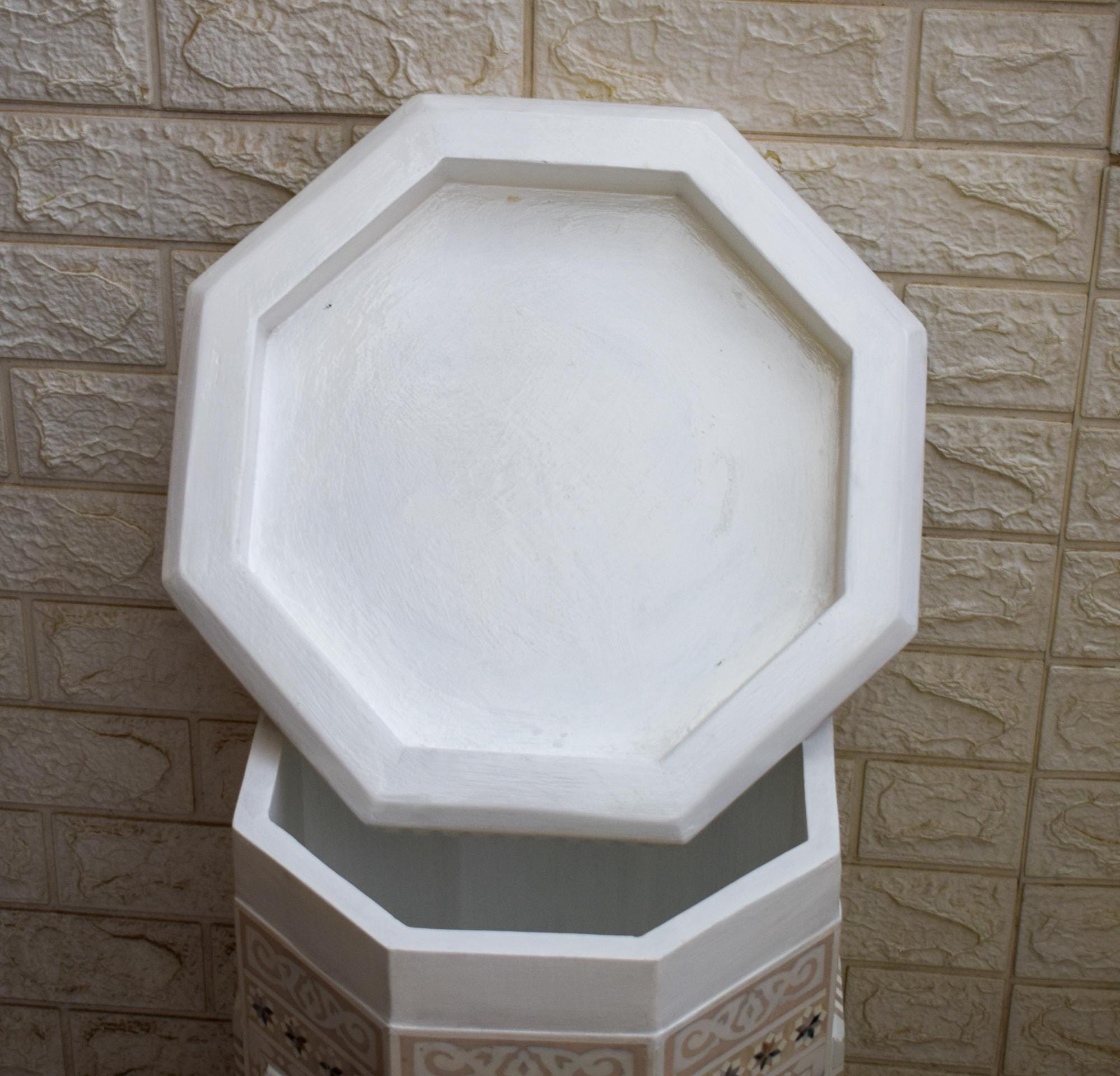 EMW2000　マザーオブパール　サイドテーブル　エジプト Handmade Egyptian Wood Side Table: Mother of Pearl Inlay, Moroccan