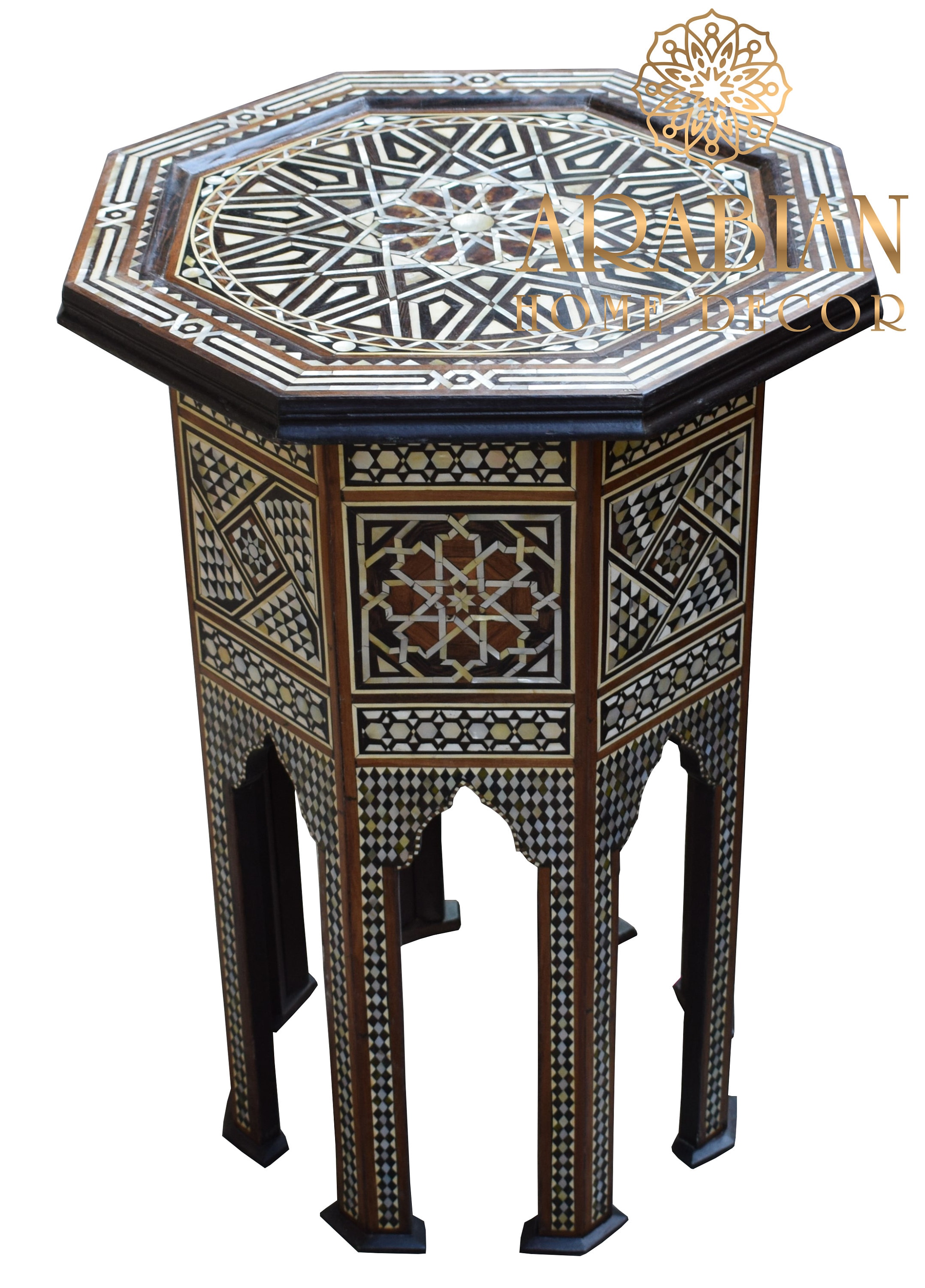 Coffee & End Table. Moroccan 28 Height Mosaic Wood Side Etsy
