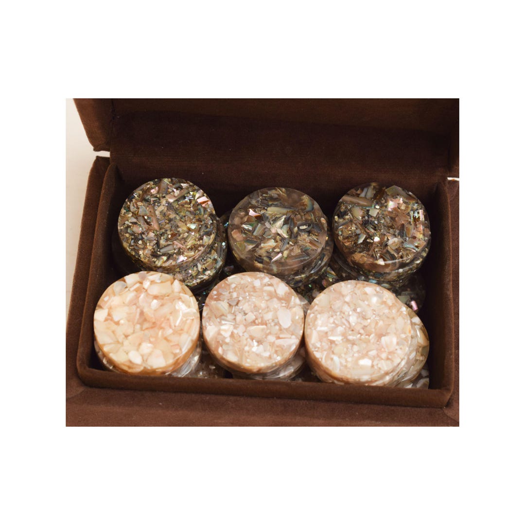 Mother of Pearl Backgammon Checkers Set – Handmade Abalone Shell Game ...