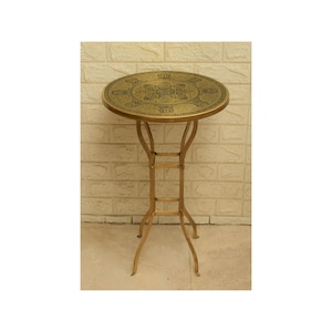 Moroccan Round Brass Tray Table, Side Table, Brass Coffee Tea Table, Moroccan Home Decor , Morocco Furniture Table