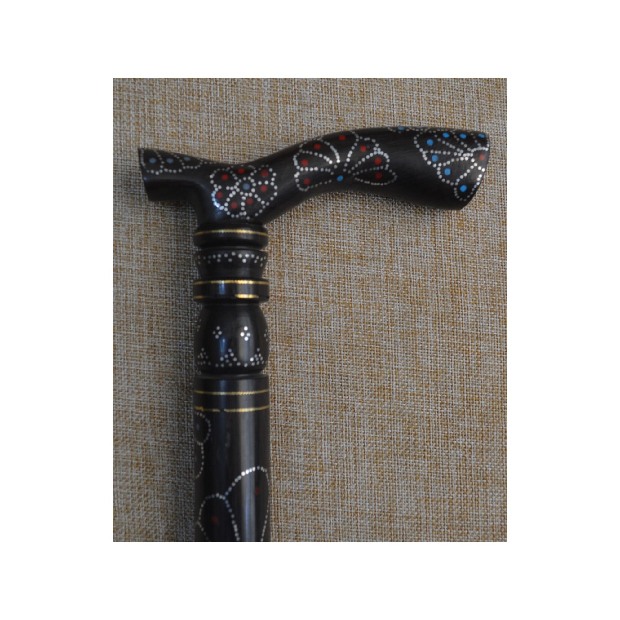 35 Egyptian Handcrafted Walking Cane Metal Inlaid Etsy