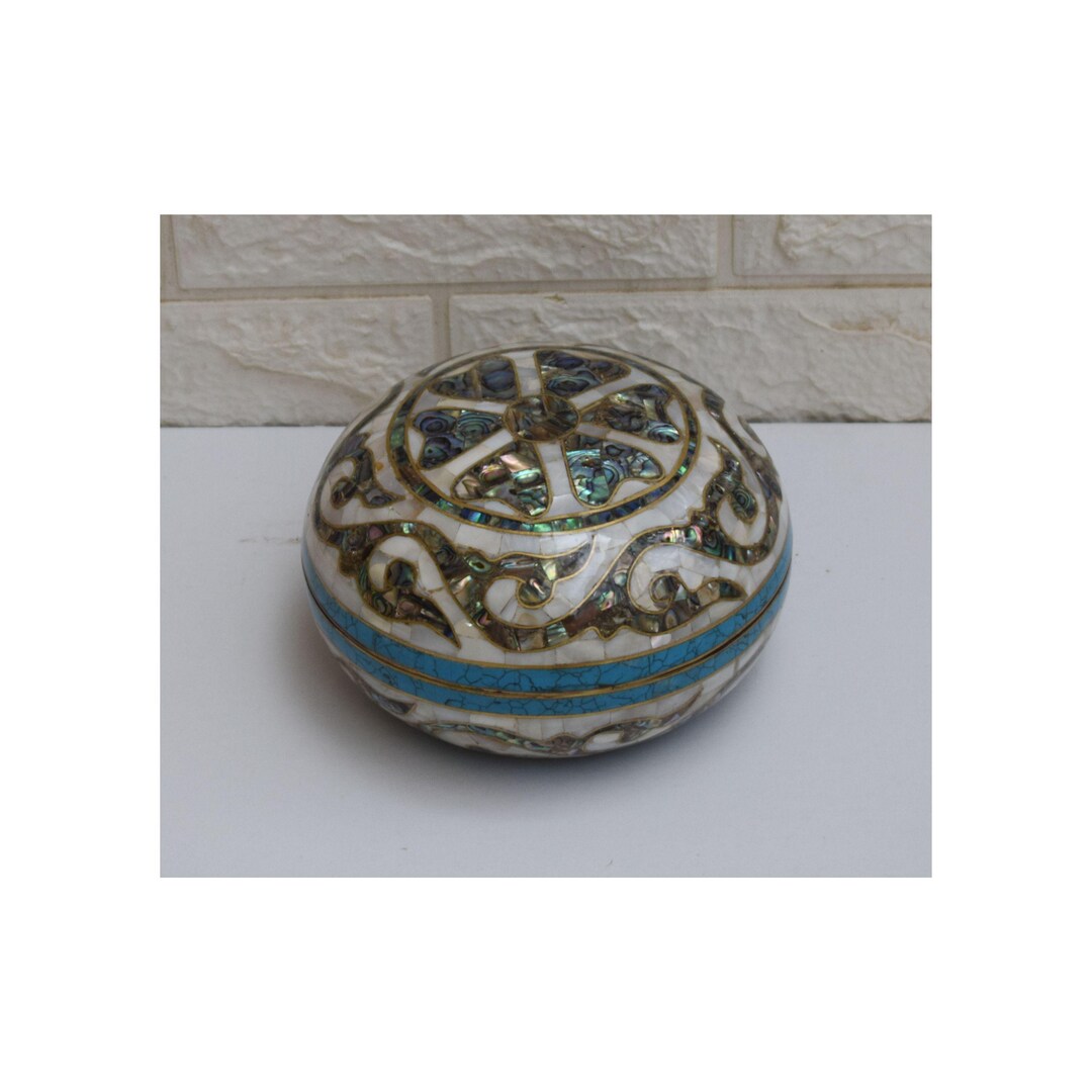 Handmade Luxury Wood Jewelry Box, Natural Mother of Pearl Inlaid Wood ...