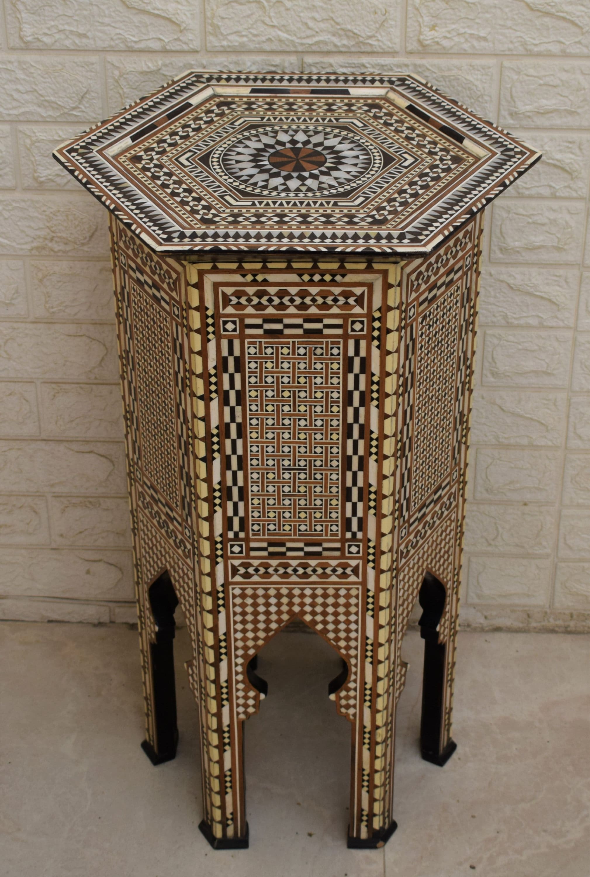 Vintage Side Table, Moroccan 29