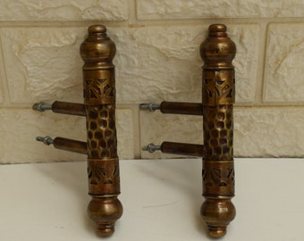 Set of 2 Moroccan Door Handle, Egyptian Handmade Oxidize Brass Handle, Home Decor, Cabinet Drawer Handle, Drawer Pulls, Knobs & Pulls