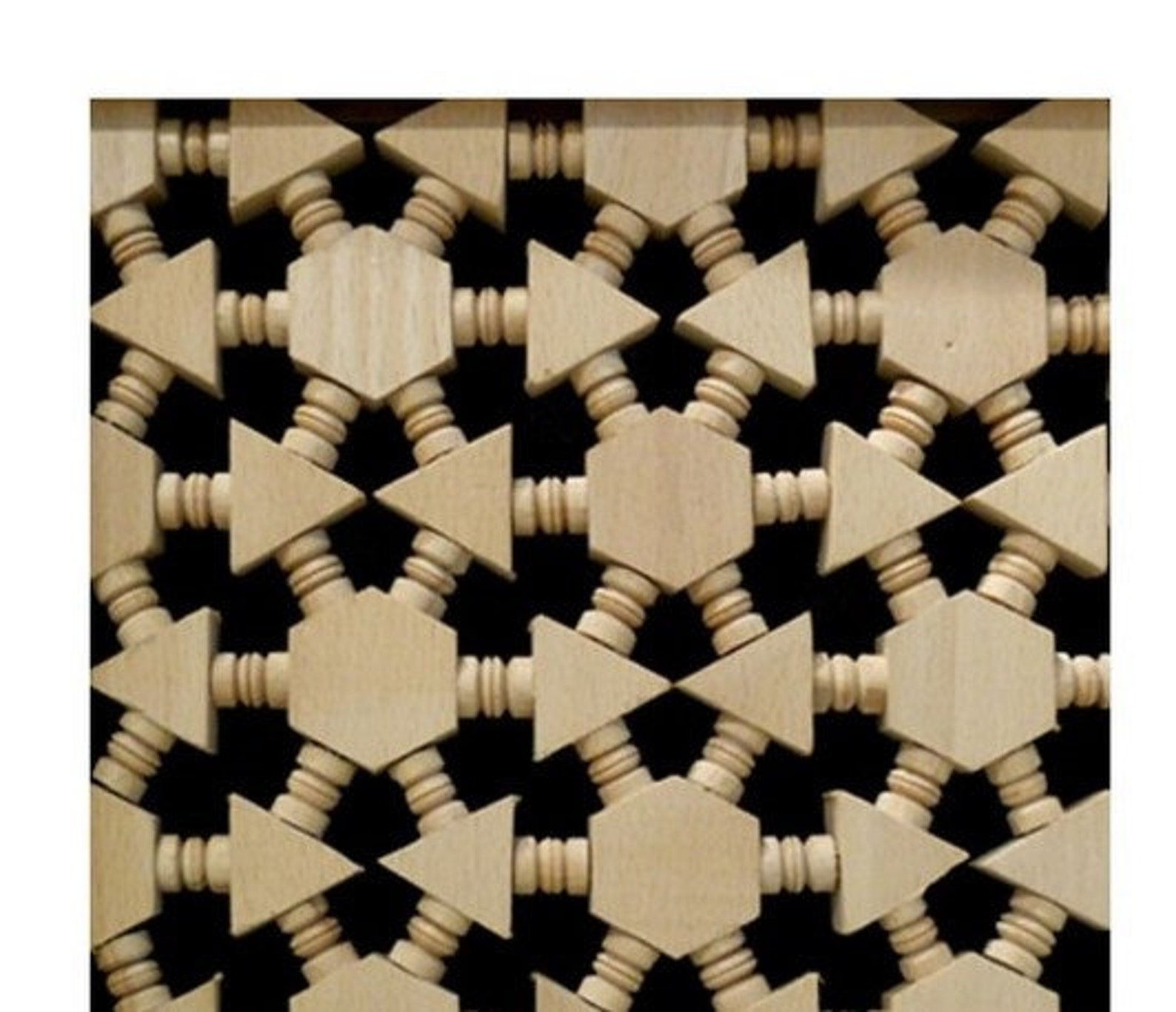 Egyptian Middle Eastern Carved Wood Latticework Screen Etsy