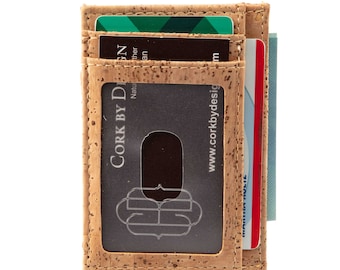 Cork Wallet Minimalist Vegan Gift Front Pocket Card Holder