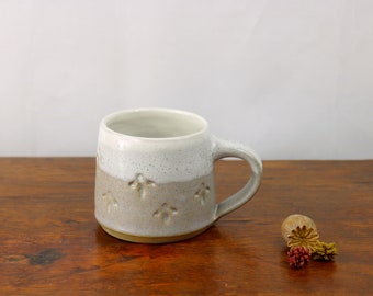 Mug in Corncockle, with Butterfly Imprints