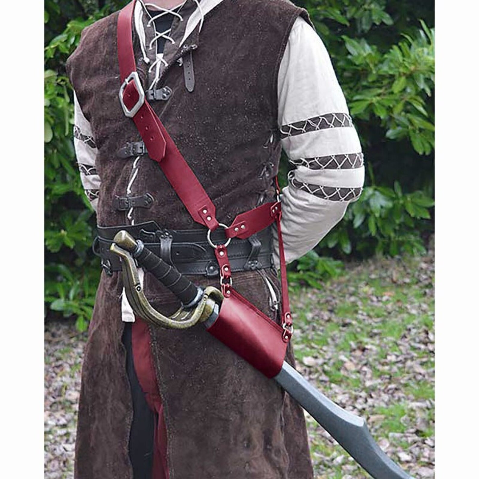 Medieval Pirate Naval Cutlass Baldric Sheath Leather Sword Etsy