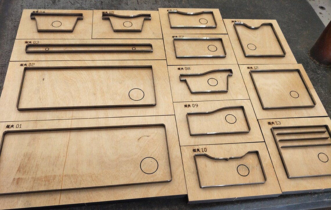 Steel Blade Leather Knife Mold Multifunctional Wallet Hollow Etsy