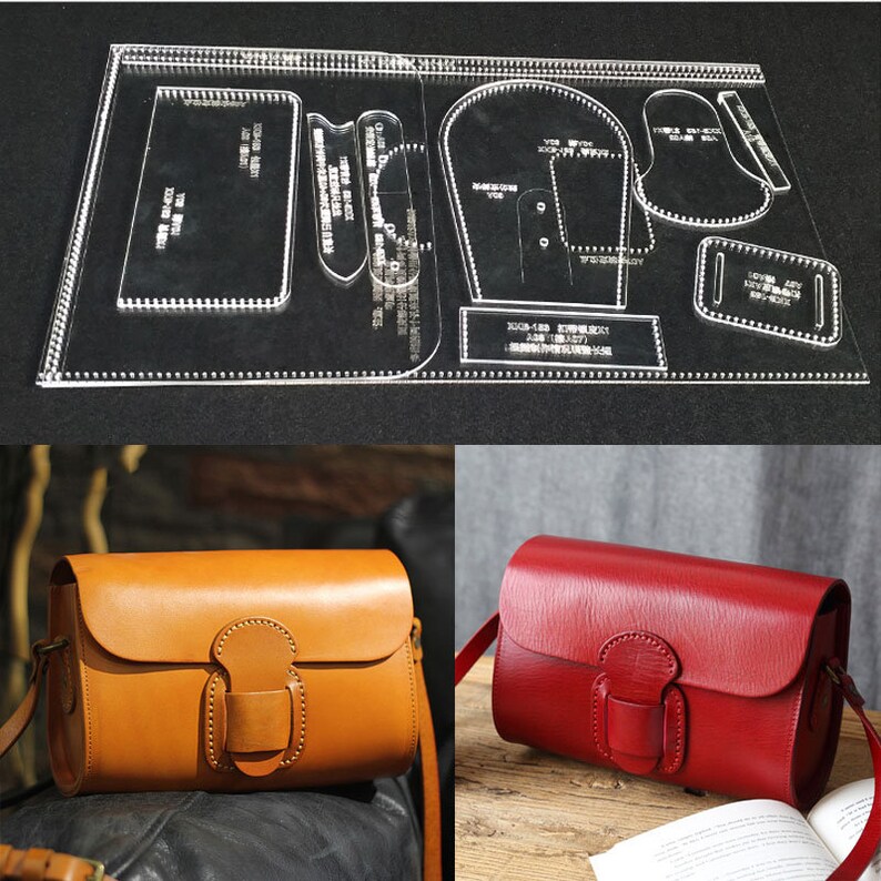 DIY handmade leather making template acrylic paper pattern Etsy