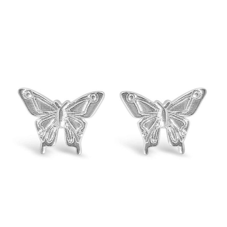 Girls Hypoallergenic Small Butterflys for Women 925 Solid Sterling Silver Tiny Butterfly Stud Earrings