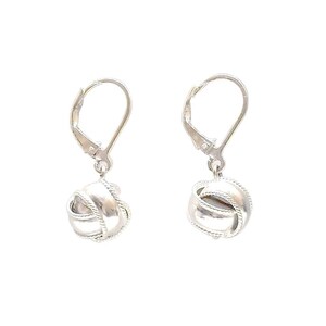 925 Solid Sterling Silver Dangling Ball Earrings with Leverback - Dangle Round Hypoallergenic Jewelry