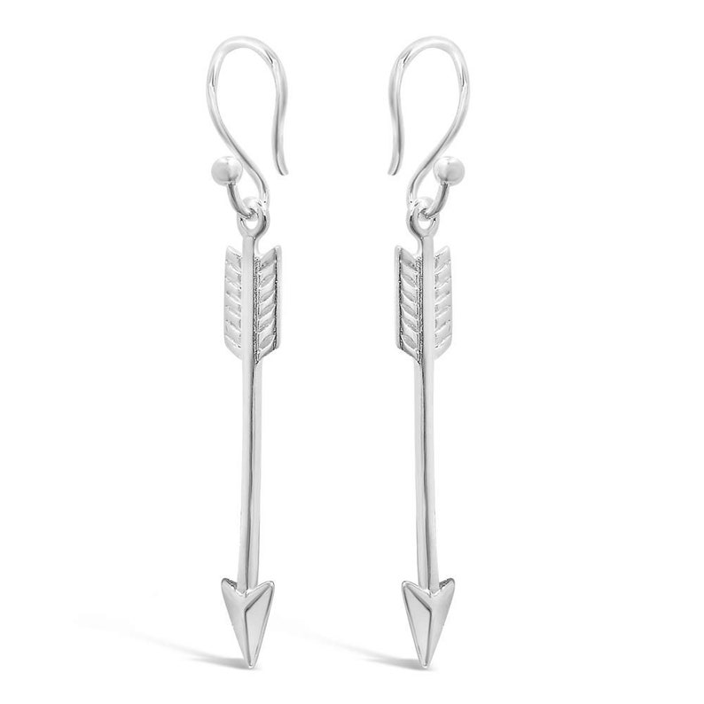 Allergy Free Jewelry Dangling 100/% Hypoallergenic 925 Solid Sterling Silver Arrow Dangle Drop Earrings