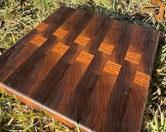 End Grain Cutting Board Serving Boar, Butcher Block Chopping Block