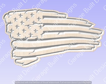 Torn Flag SVG DXF File