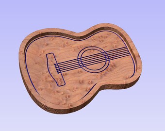 Valet Tray Guitar SVG/DXF File