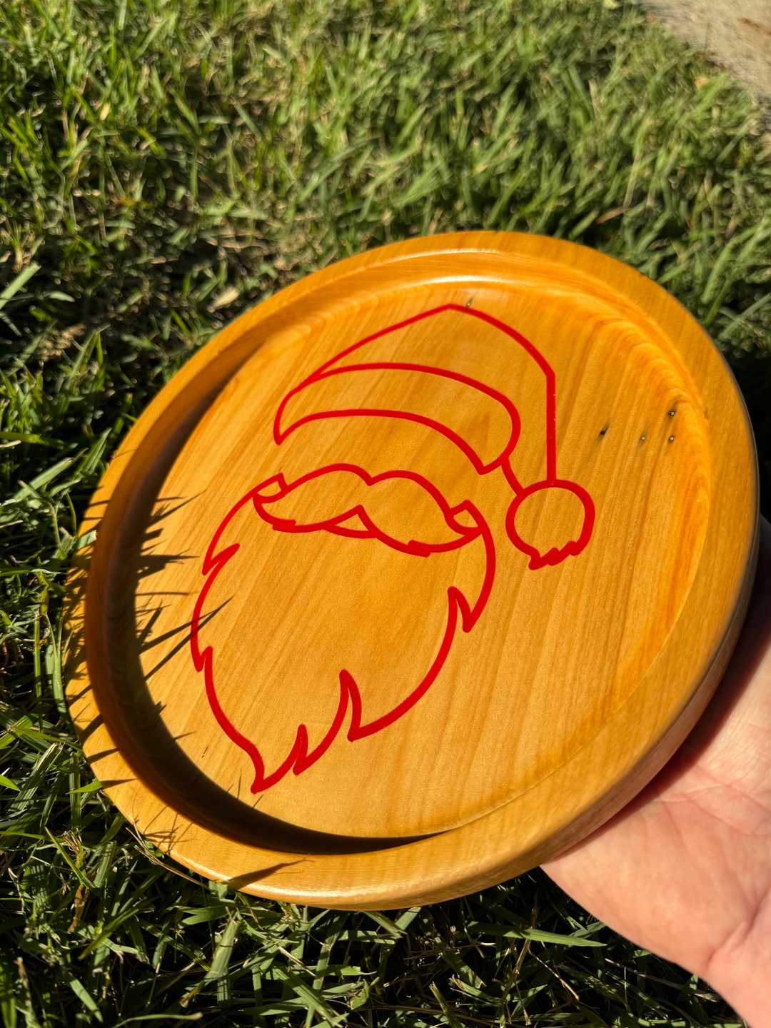 Santa Christmas Candy Dish Tray Etsy