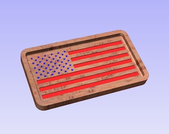 Valet Tray Flag SVG/DXF File