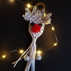 Rodulph Macrame Handmade Macrame Reindeer, Macrame Rudolph, Macrame Christmas Decor ...