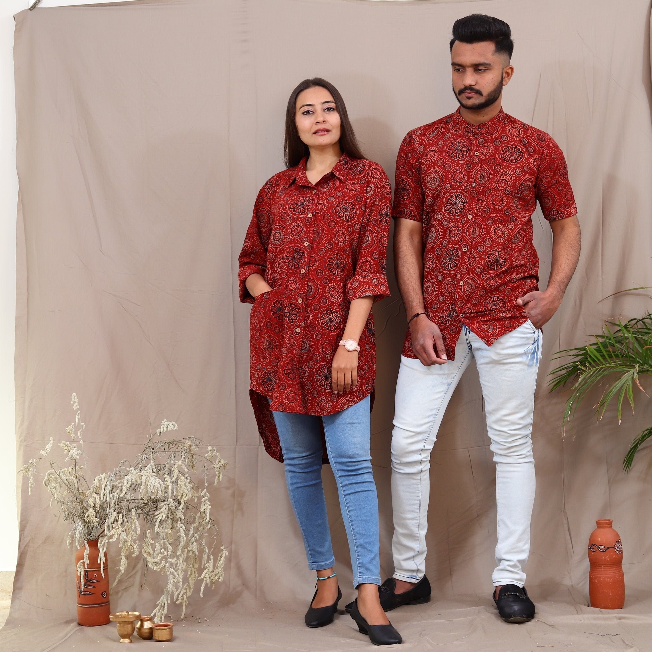 men and women matching shirts