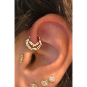 14k solid gold ring - Tragus, Ear Piercings, Septum, Helix, BCR