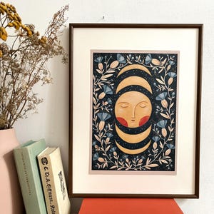 Limited Edition kunstafdruk: &#39;Maanfasen&#39;