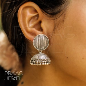 Boucles d&#39;oreilles de créateur haut de gamme en argent 925 pour femmes et filles, Boucles d&#39;oreilles de mariage en argent, Boucles d&#39;oreilles indiennes, Boucles d&#39;oreilles traditionnelles, Boucles d&#39;oreilles ethniques