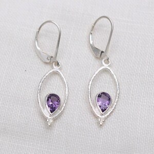 Edelstein 925 Silber Ohrringe, Lünette Set, Schmuck für Frauen.