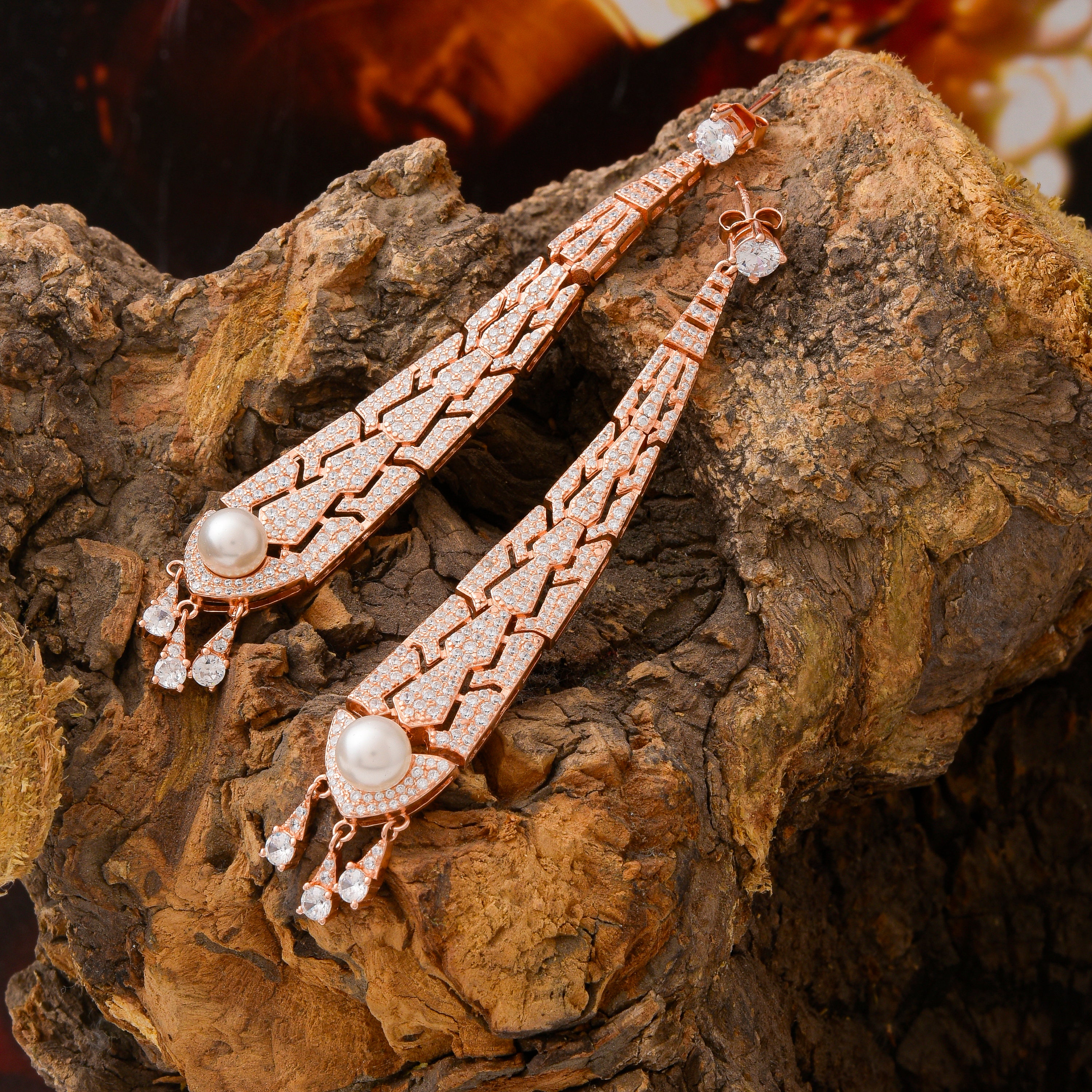 Acquista BELLA BOX 5 orecchini pendenti in zirconia cubica rotonda per donne di lusso argento colore orecchio accessori per fidanzamento di nozze gioielli di moda in Italia a partire da 9.53
