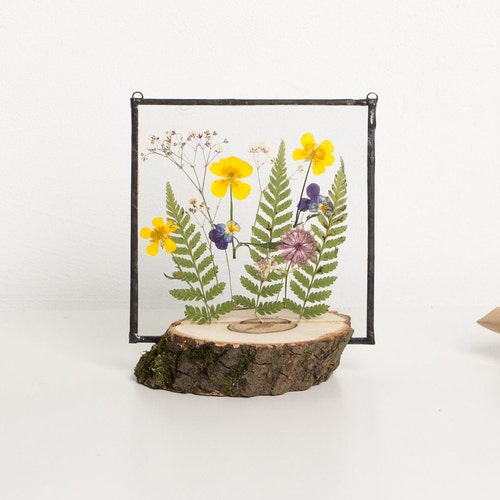 Decor Herbarium Frame Flower Art Mom Gift From Daughter for | Etsy